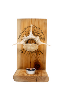 Yggdrasil cow vertebra altar