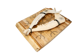 Ægishjálmr (helm of awe) double elk jawbone hanger