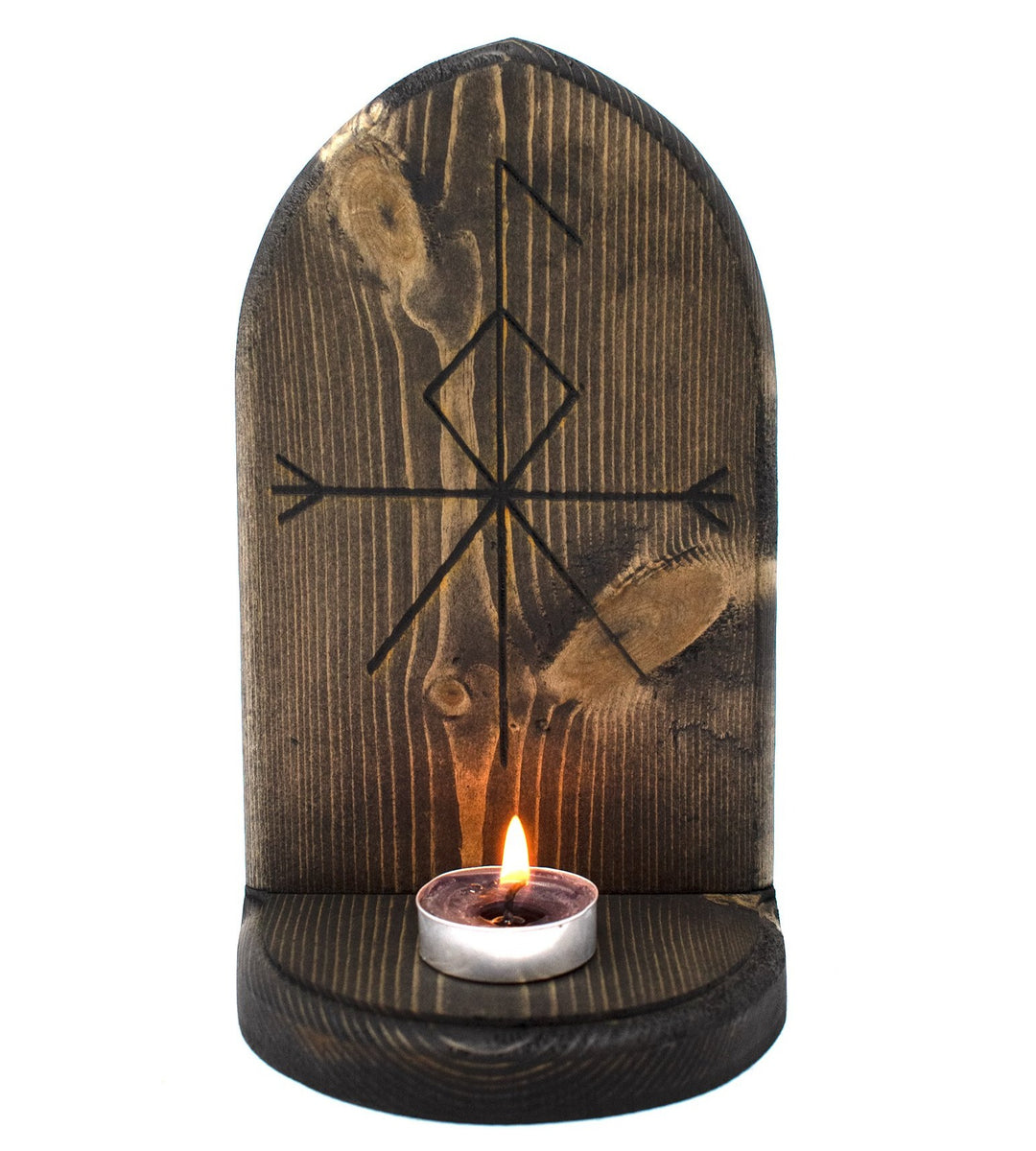 Norse deity altar with invocation bindrune