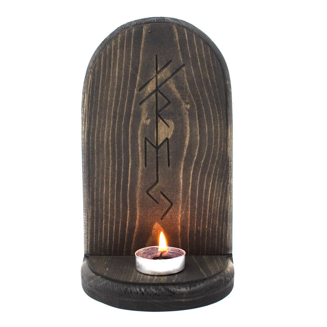 Norse deity altar with invocation bindrune