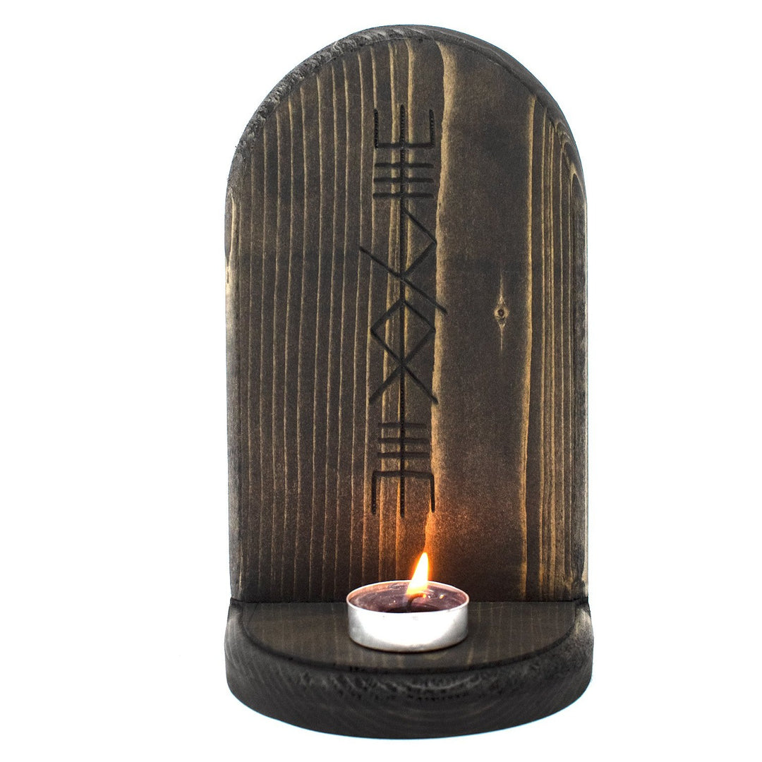 Norse deity altar with invocation bindrune