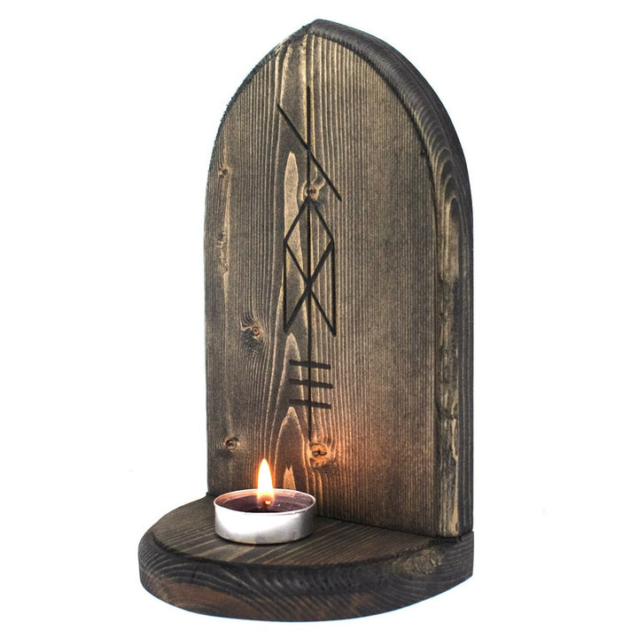 Norse deity altar with invocation bindrune