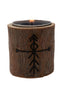 Live edge home protection bindrune tealight candle holder