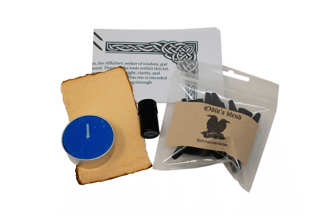 Odin Invocation ritual kit with how-to ritual guide