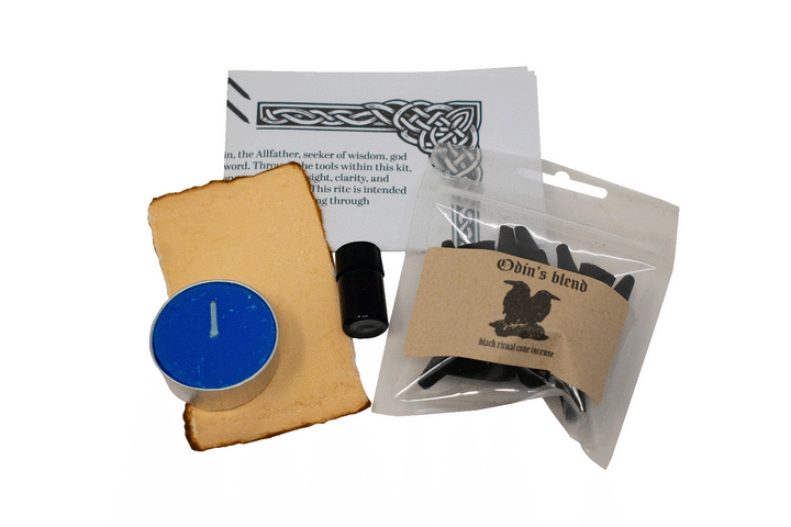 Odin Invocation ritual kit with how-to ritual guide