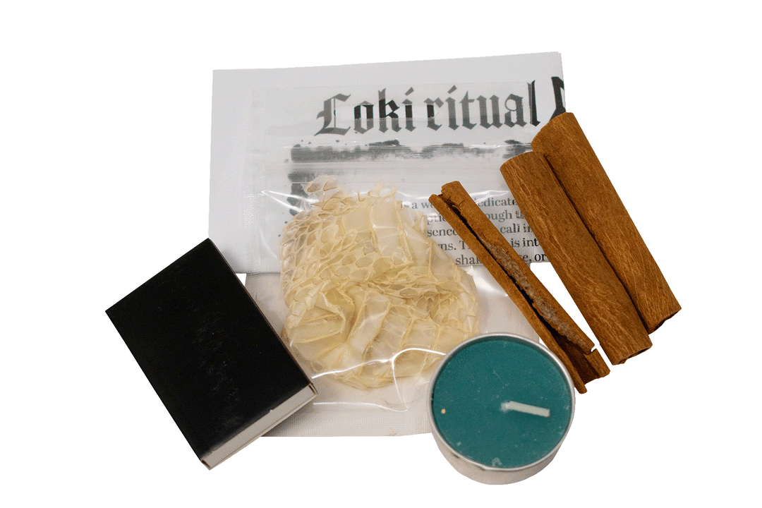 Loki Invocation ritual kit with how-to ritual guide