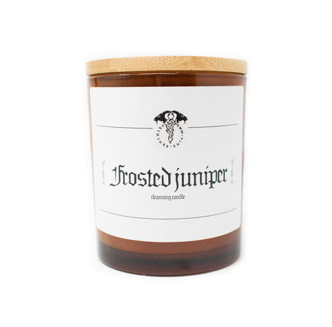 Image of frosted juniper cleansing candle