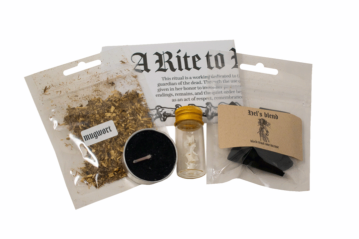 Hel Invocation ritual kit with how-to ritual guide