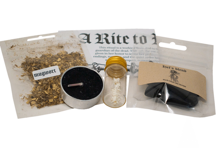 Hel Invocation ritual kit with how-to ritual guide