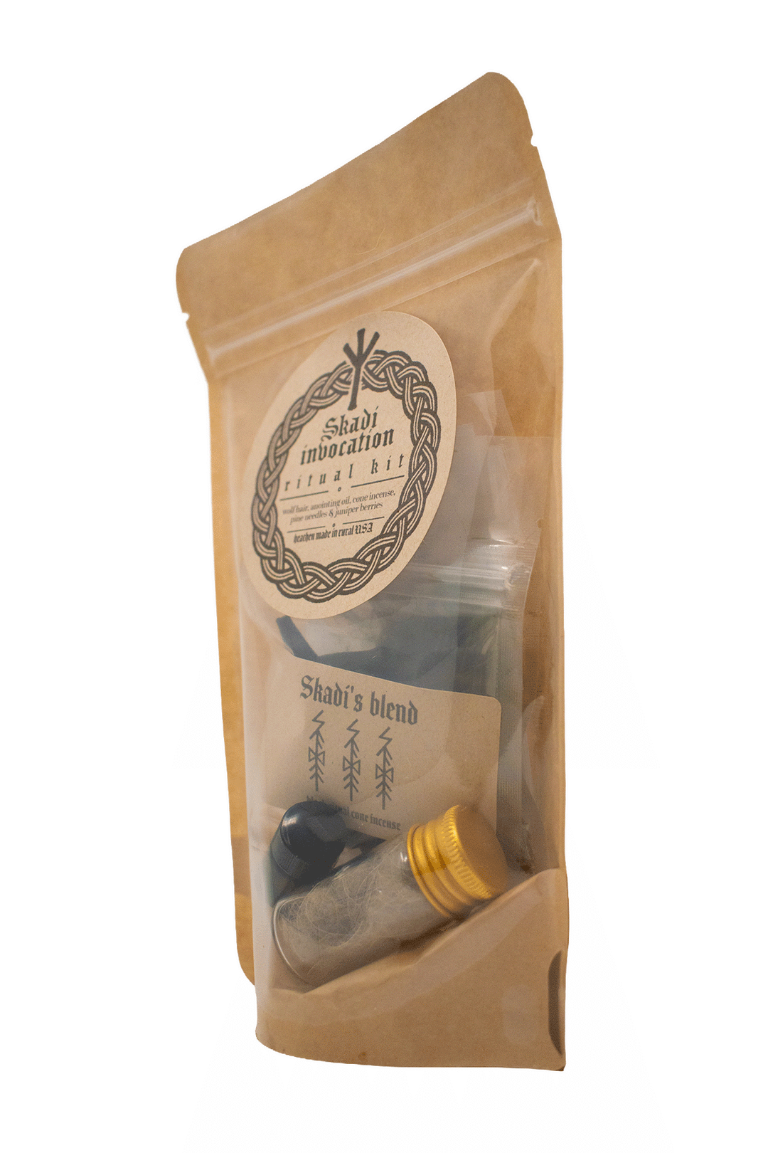 Skadi Invocation ritual kit with how-to ritual guide