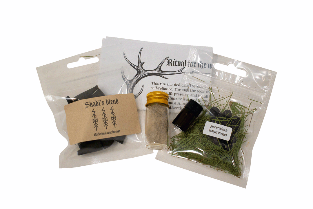 Skadi Invocation ritual kit with how-to ritual guide