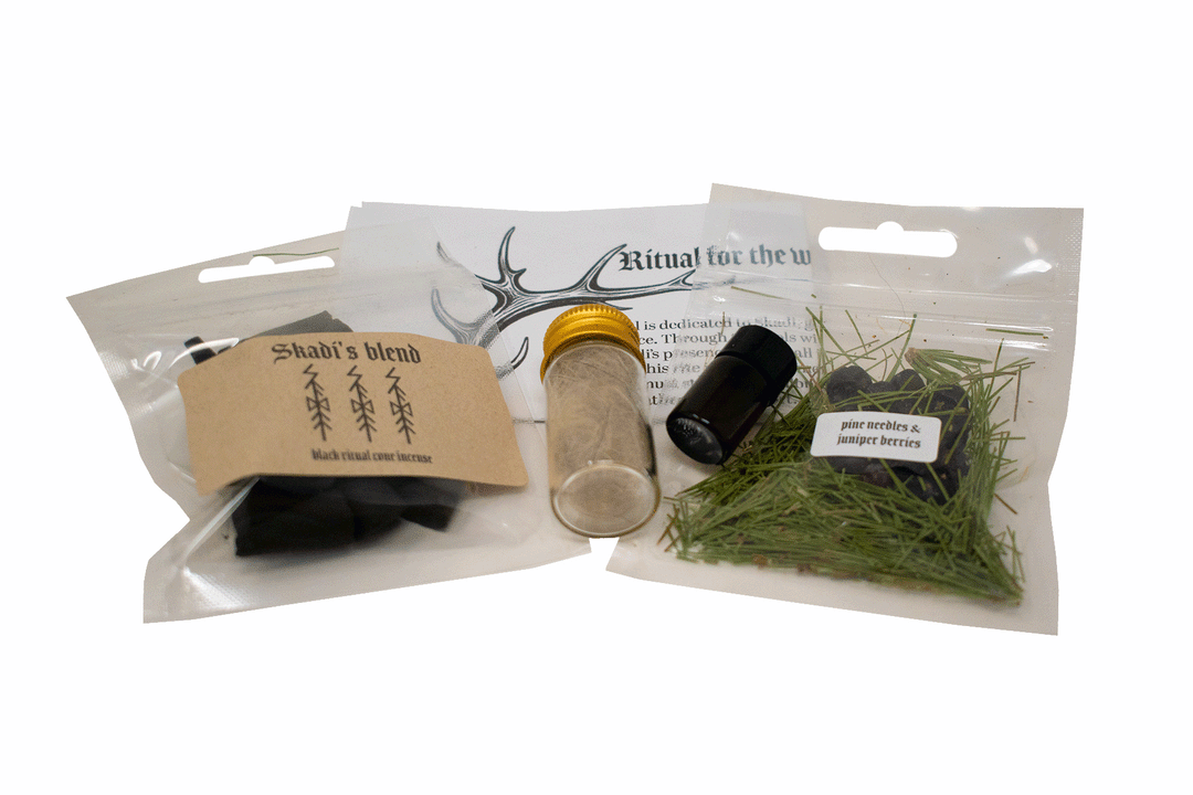 Skadi Invocation ritual kit with how-to ritual guide