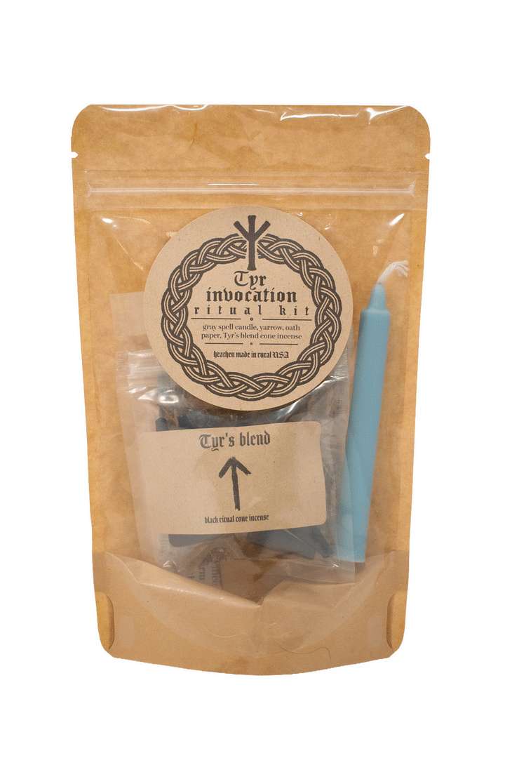 Tyr Invocation ritual kit with how-to ritual guide