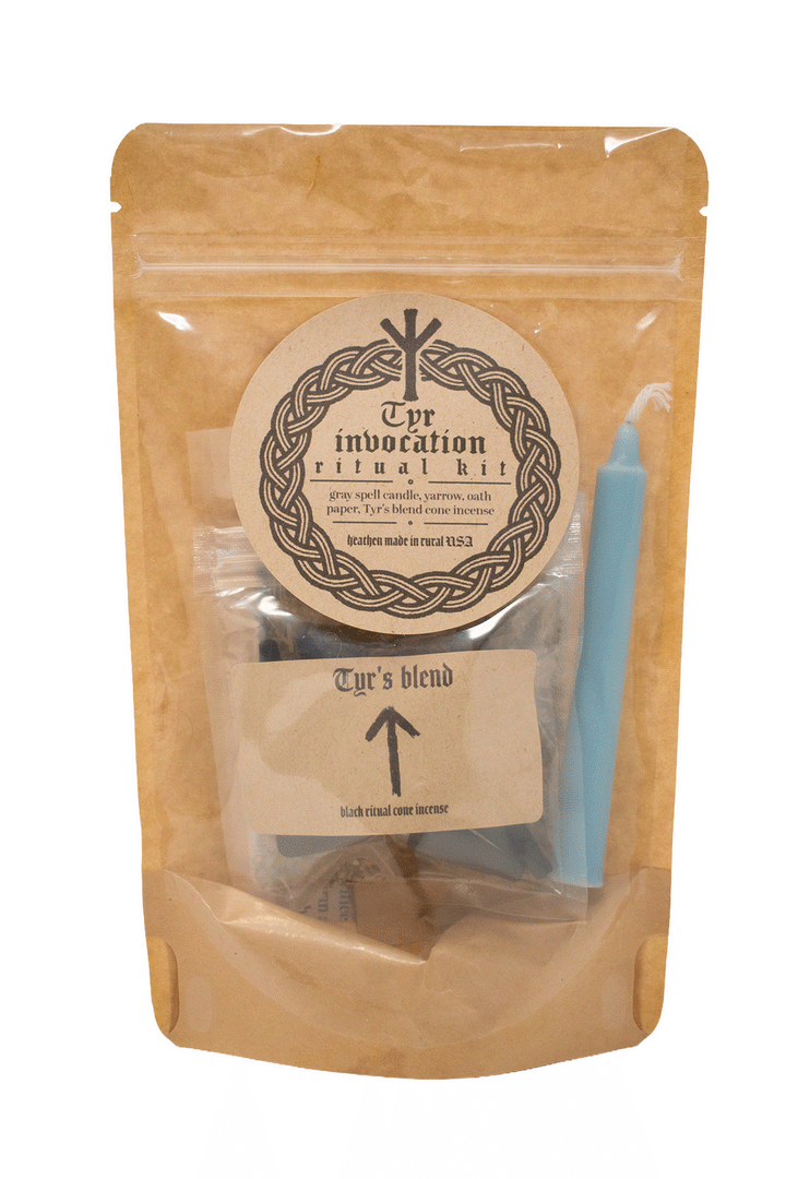 Tyr Invocation ritual kit with how-to ritual guide
