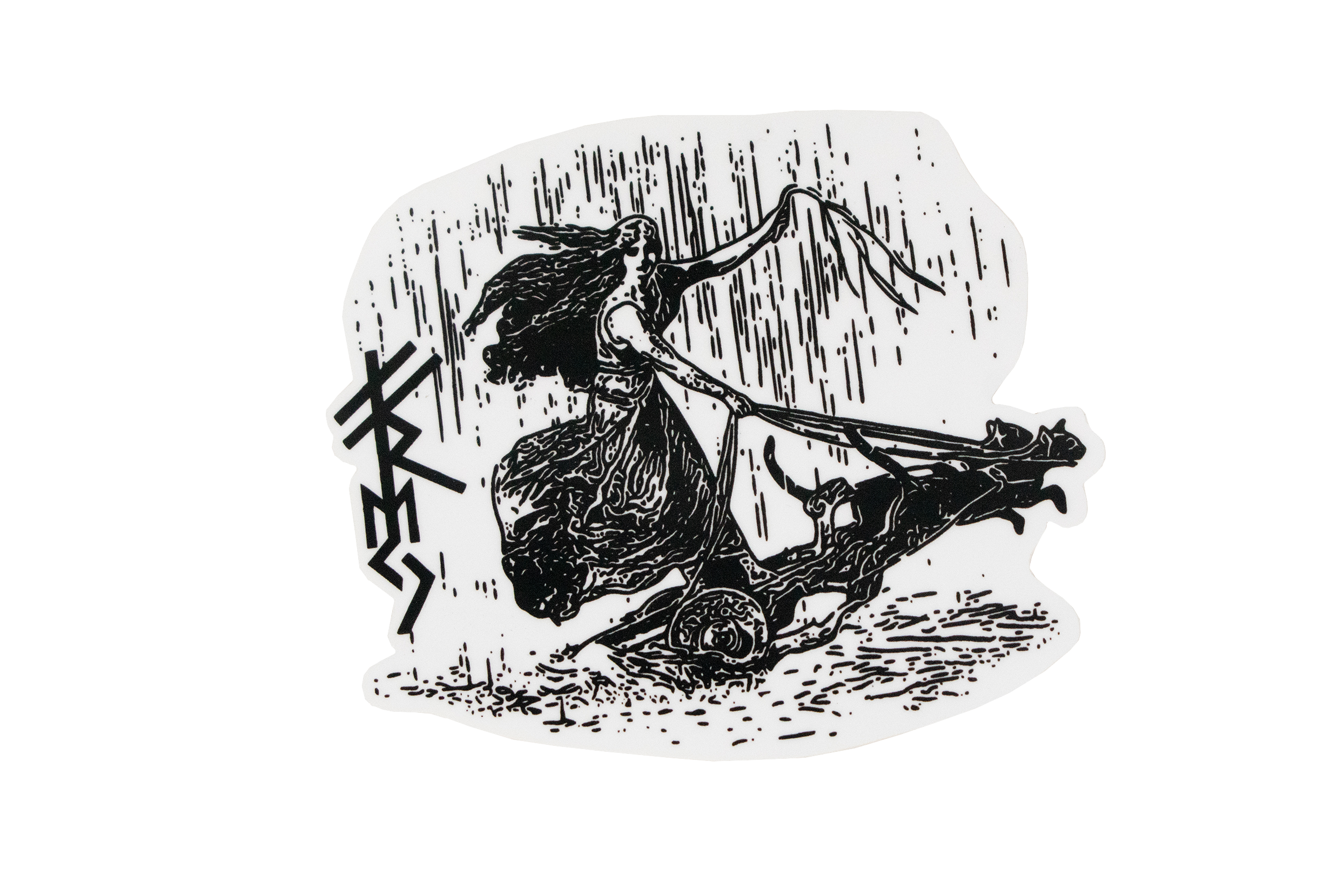 goddess Freya die cut sticker