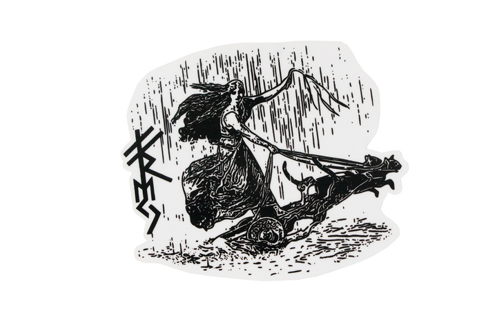 goddess Freya die cut sticker