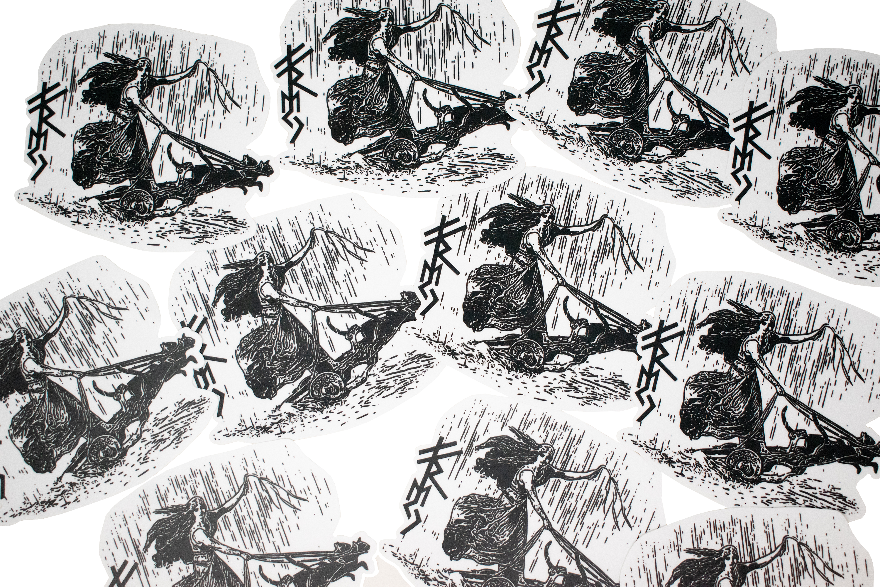 goddess Freya die cut sticker