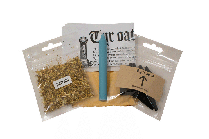 Tyr Invocation ritual kit with how-to ritual guide