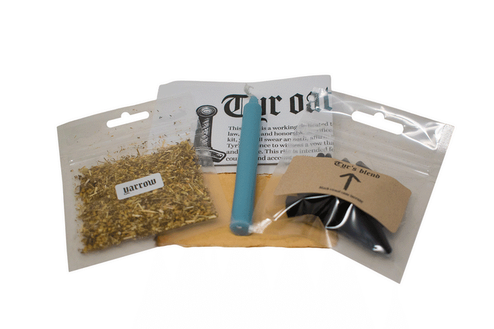 Tyr Invocation ritual kit with how-to ritual guide
