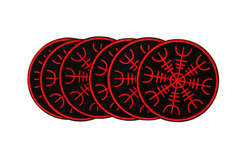 Image of Ægishjálmr (helm of awe) iron/sew on patch