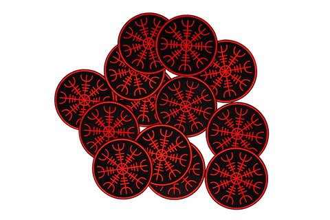 Image of Ægishjálmr (helm of awe) iron/sew on patch