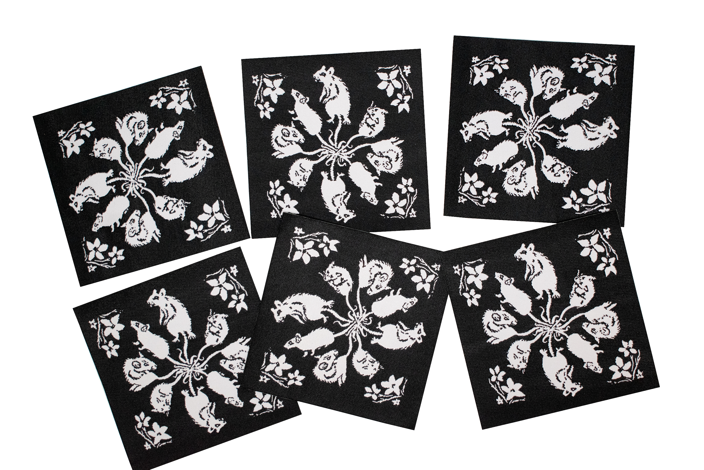 rat king sew/iron on patch