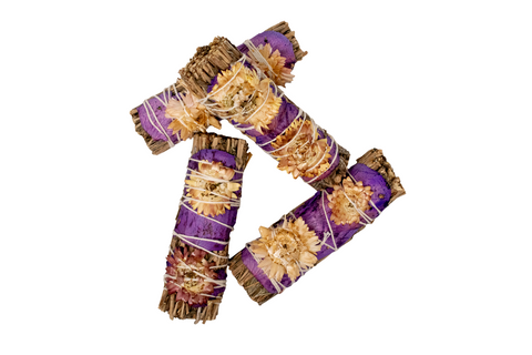Image of Lavender, purple rose & floral herb bundle