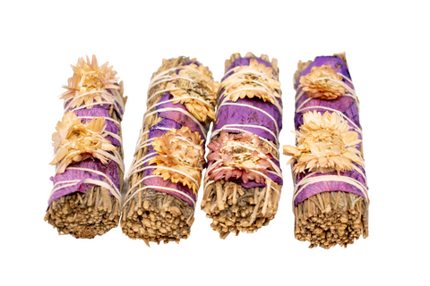 Image of Lavender, purple rose & floral herb bundle
