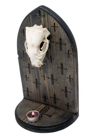 Image of Altar for home protection - with badger skull