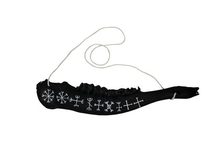 blackened elk jawbone hanger