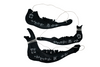 blackened jawbone hanger to prevent harm from pets and livestock
