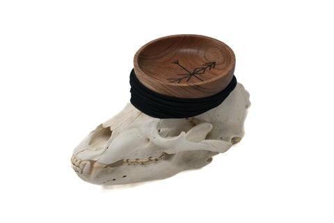 Image of black bear skull offering bowl #4