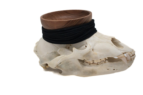 Image of black bear skull offering bowl #4