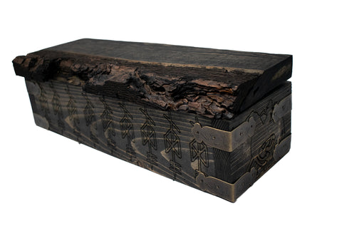 Image of Live edge Odin bindrune box