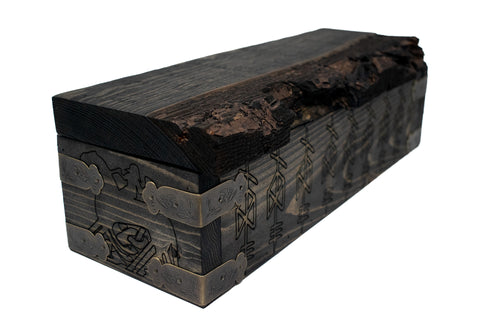 Image of Live edge Odin bindrune box