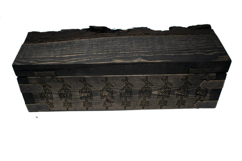 Image of Live edge Odin bindrune box