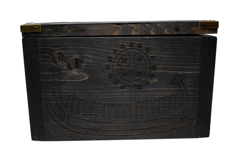 Image of viking ship petroglyph ritual tool box