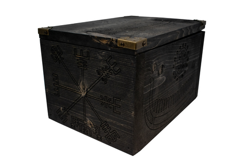 Image of viking ship petroglyph ritual tool box