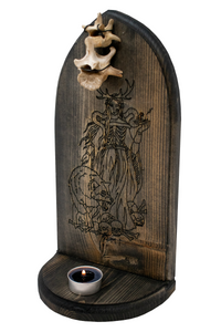 Goddess HEL & deer vertebra altar