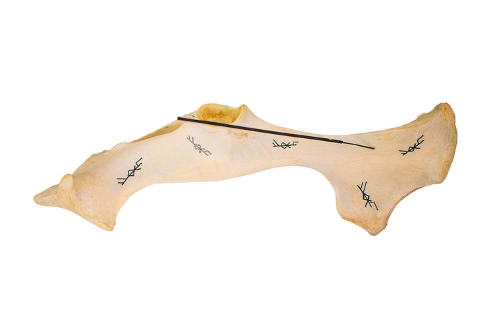 cow bone incense dish with prosperity bindrune