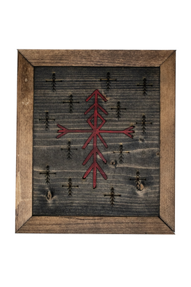 framed home protection bindrune wall hanger
