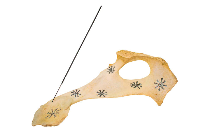 cow bone incense dish with helm of awe