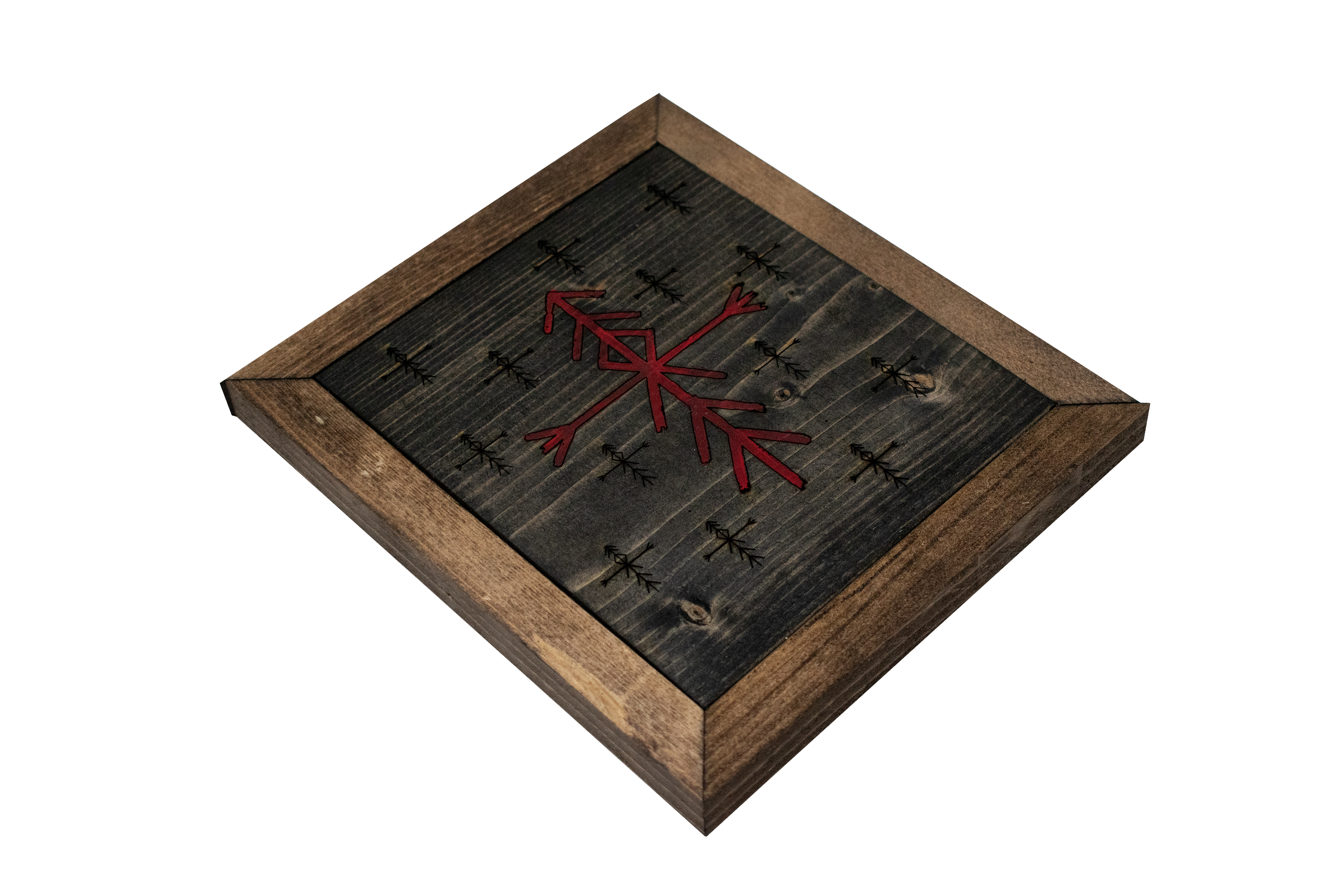 framed home protection bindrune wall hanger