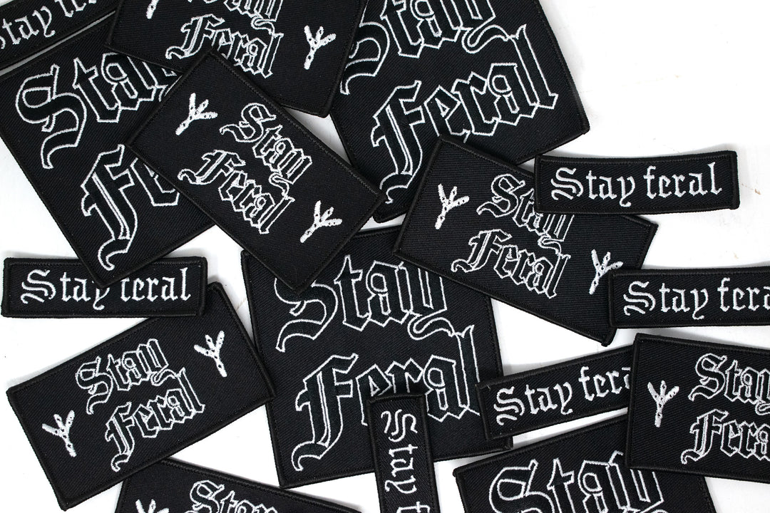 Oddity Patch Rome Stay feral iron/sew on patch – Oreamnos Oddities