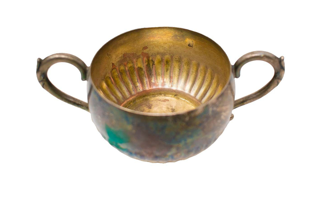 antique incense dish and offering bowl with handles