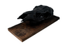 blackened runic elk skull hanger