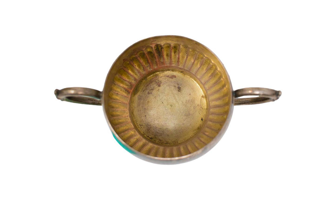 antique incense dish and offering bowl with handles