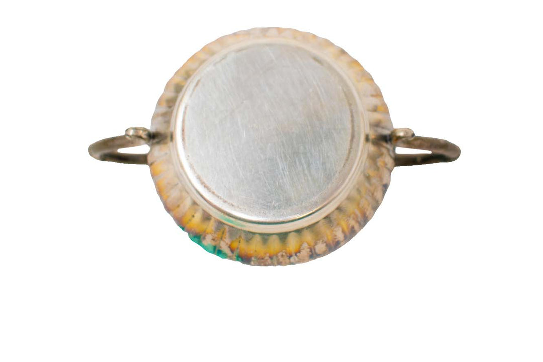 antique incense dish and offering bowl with handles