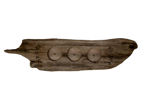 Image of driftwood tealight candle holder