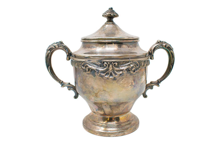 antique incense dish and offering bowl with lid